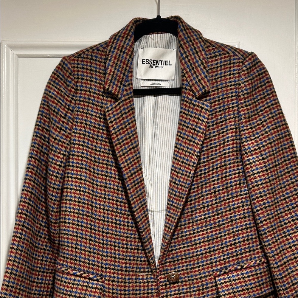 Essentiel Antwerp Multicolor Plaid Blazer